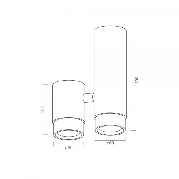 Светильник точечный Videx SPF07 GU10 черный 26841 