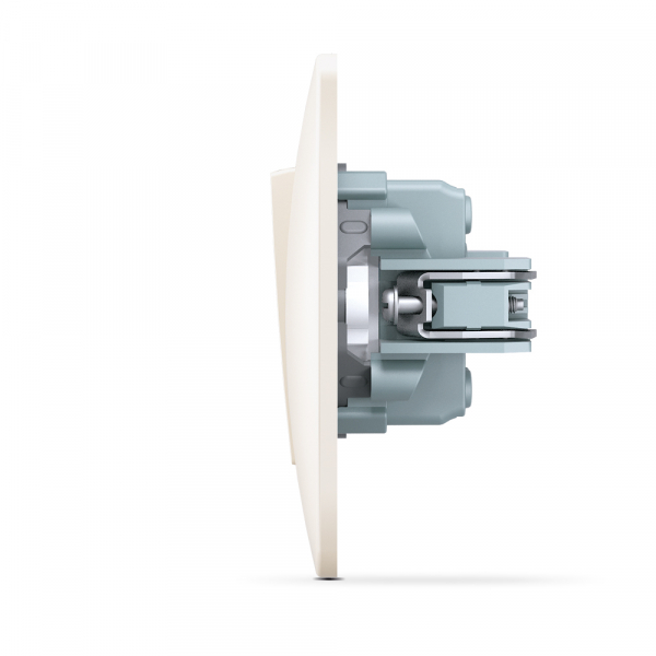 Выключатель одноклавишный Videx Binera с подсветкой кремовый VF-BNSW1L-CR