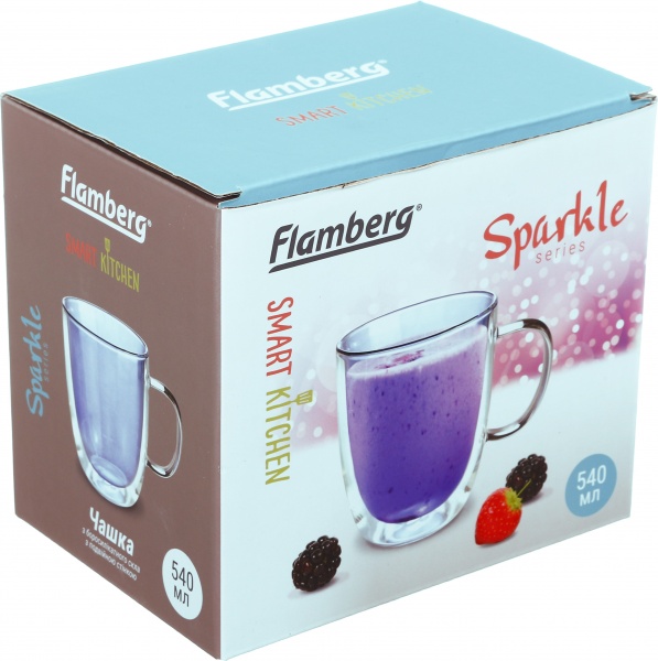 Чашка Sparkle Blue 540 мл Flamberg Smart Kitchen