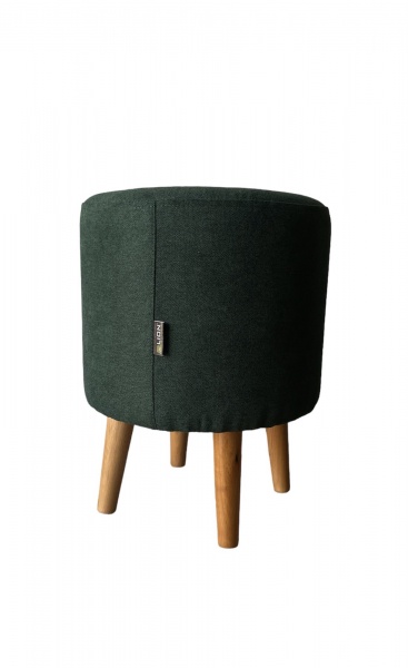 Пуф Lion Поло 450х350 мм темно-зелений / дерево світле 