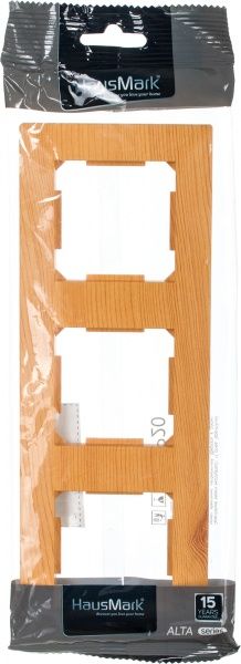 Рамка тримісна HausMark Alta горизонтальна бамбук SNG-FRP.SQ20G3-3/Bamboo
