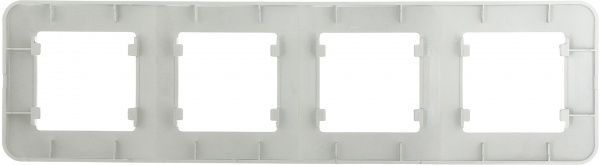 Рамка четырехместная Makel Lillium Natural горизонтальная серебристый