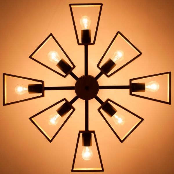 Люстра стельова Strotskis Klark 8x40 Вт E27 чорний 70056/8 