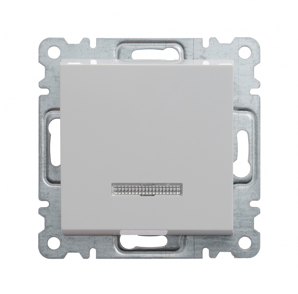 Механізм вимикача одноклавішний Makel Karea з підсвіткою білий 57001021