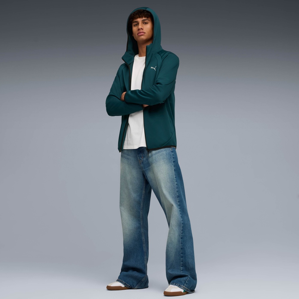 Джемпер Puma EVOSTRIPE Warm FZ Hoodie 68823775 р.S зелений