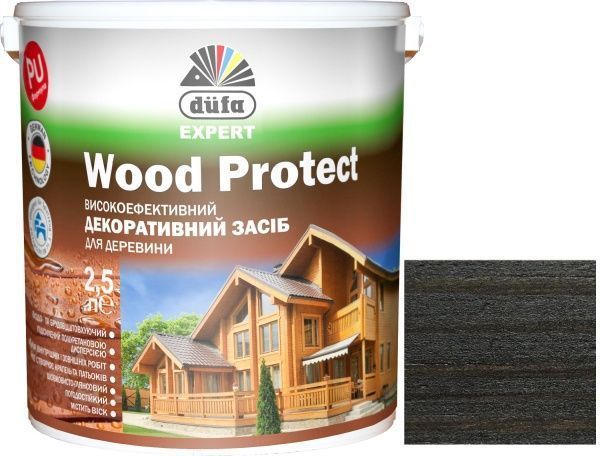 Декоративное средство Dufa EXPERT Wood Protect венге шелковистый глянец 2,5 л