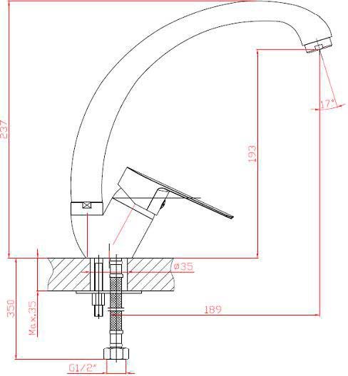 Змішувач для кухні RJ Lotus RBZZ002-8N