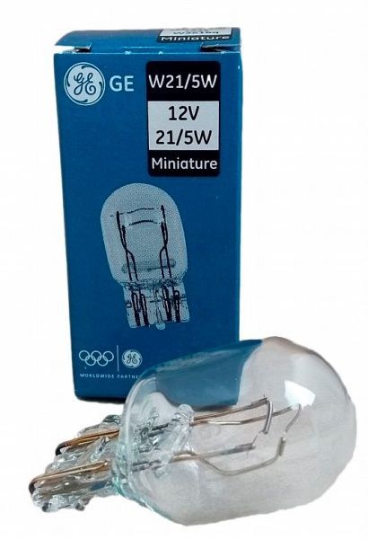 Лампа розжарювання GENERAL ELECTRIC (7443) W21/5W W3x16q 12 В 21 Вт 1 шт