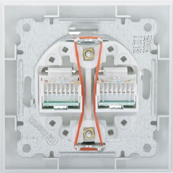 Розетка комп’ютерна подвійна Makel Karea білий