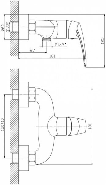 Смеситель для душа Mixxen Грация MXH1002