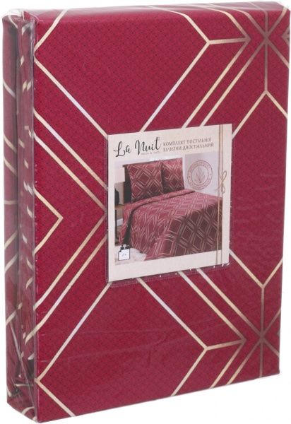 Комплект постельного белья Геометрия 2 красный La Nuit 