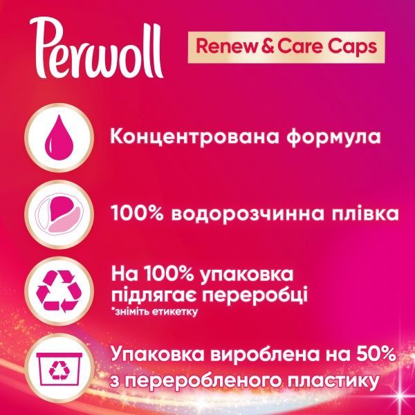 Капсулы для машинной стирки Perwoll для цветных вещей 10 шт. 