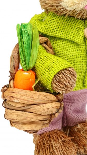 Декорация пасхальная Зайчик с морковкой