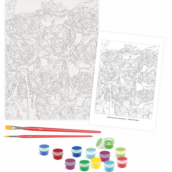 Картина по номерам Бархатные тюльпани 35x45 см Rosa Start 