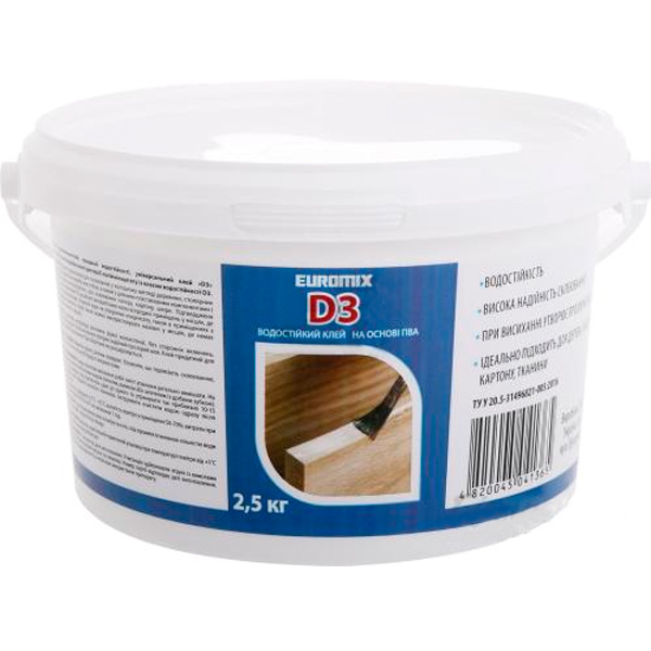 Клей для дерева D-3 Euromix 2,5 кг