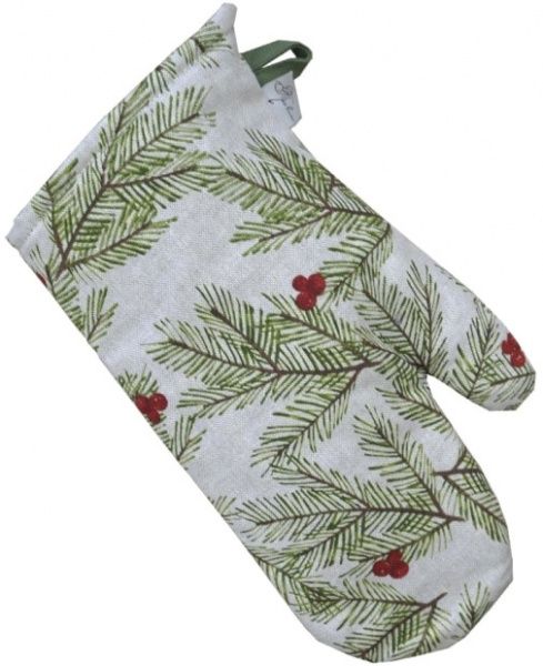 Прихватка-варежка Елка 16x33 см зеленый Прованс 