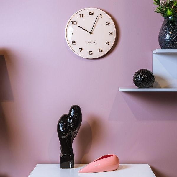 Часы настенные Moon 30,5 см бежевый