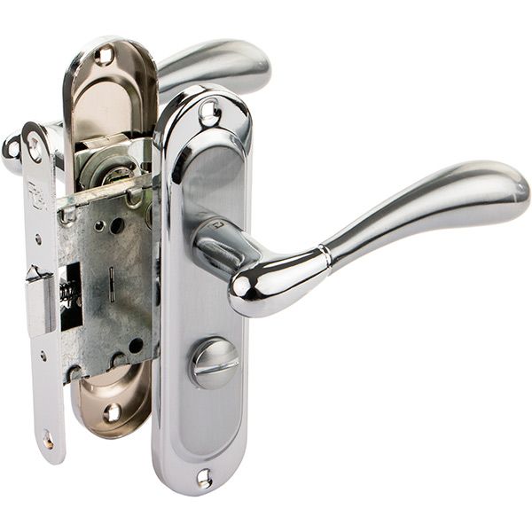Замок врезной с ручками RDA ImolaW WC 47 мм хром