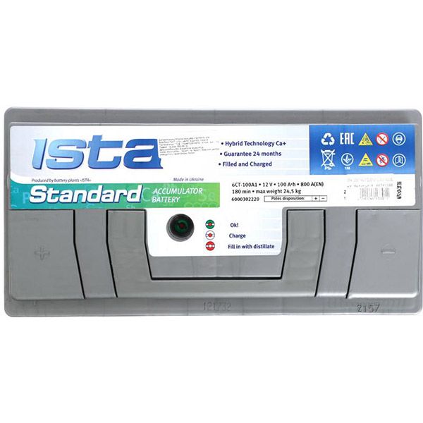 Аккумулятор Ista 6СТ-100 800A
