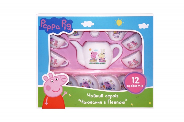 Набір дитячого посуду Peppa Pig Чаювання з Пеппою 12 предметів 122216