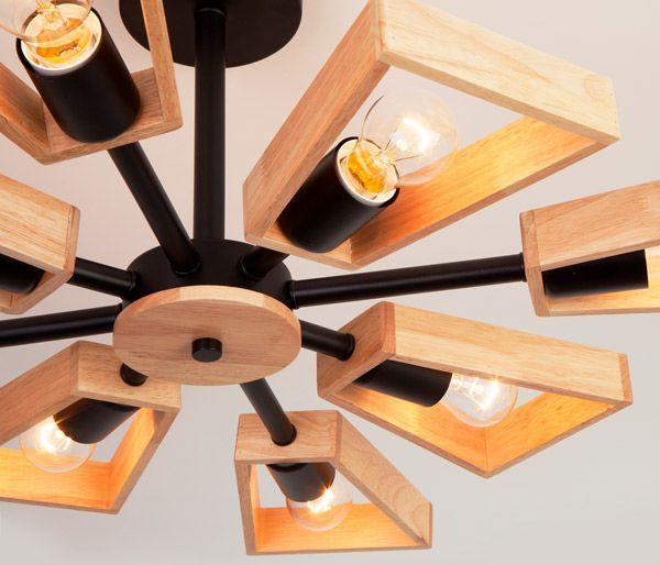 Люстра стельова Strotskis Klark 8x40 Вт E27 чорний 70056/8 