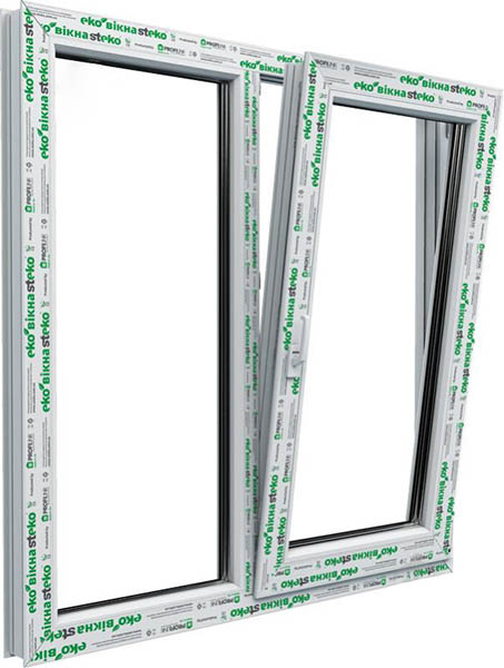 Вікно поворотно-відкидне Steko S300 58 1200x1400 мм праве