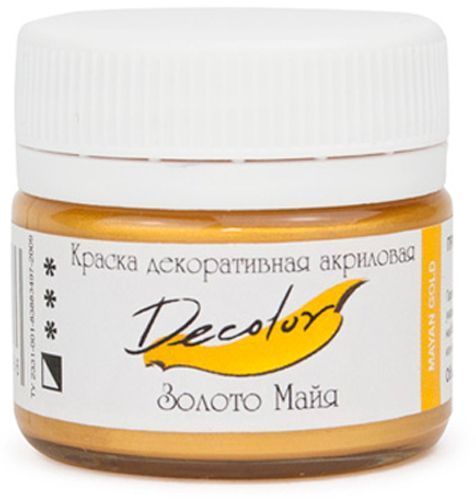 Акрил для декора Золото Майя 20 мл Деколор ТАИР