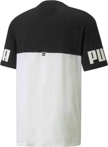 Футболка Puma Power Colorblock Tee 84738901 р.2XL чорно-білий