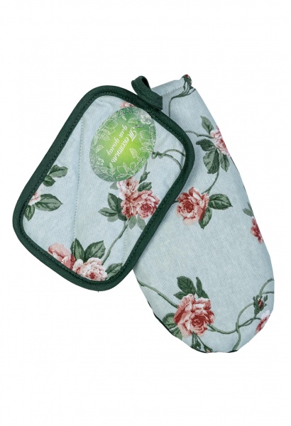 Набір кухонний Джульєтта квіти блакитний із малюнком Прованс 