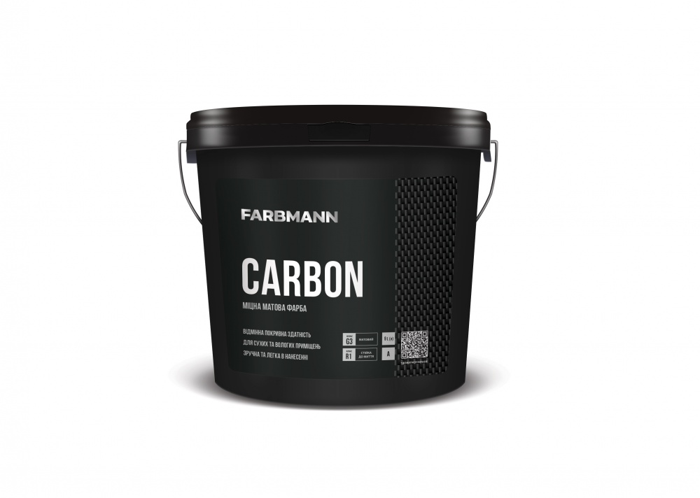 Краска интерьерная акриловая Farbmann Carbon устойчивая к мойке и плесени мат белая 4,5л