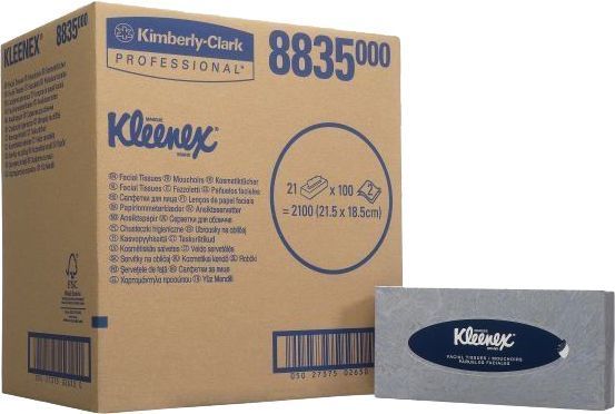 Серветки паперові у коробці Kleenex Standard 8835 100 шт.
