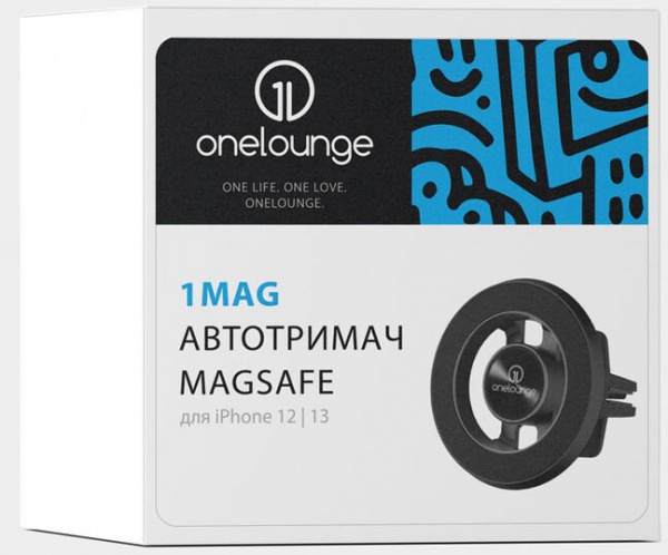 Автотримач OneLounge 1Mag MagSafe для iPhone 13 | 12 чорний