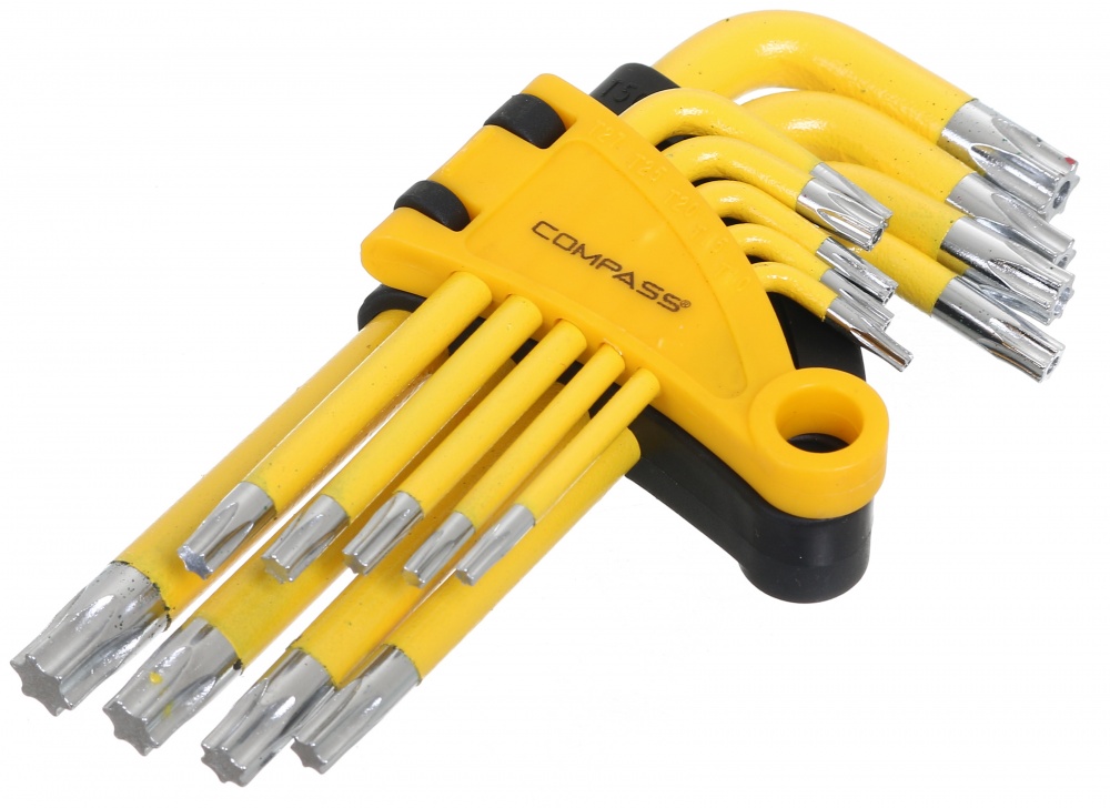 Набір ключів Compass імбусових 120 мм TORX 1.5-10 мм 9 шт. EL-CTR-120