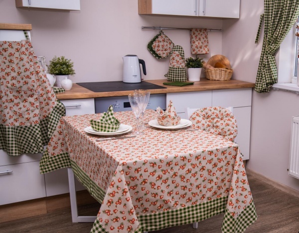 Комплект штор Lucy зеленая клетка La Nuit