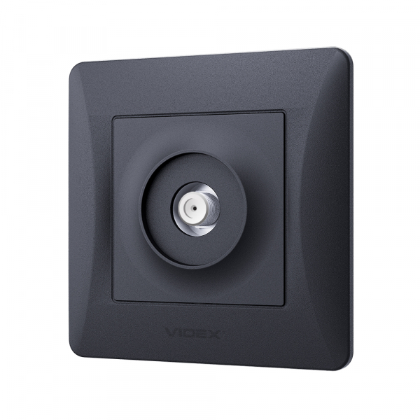 Розетка супутникова Videx Binera SAT IP20 чорний графіт VF-BNSK1SATE-BG