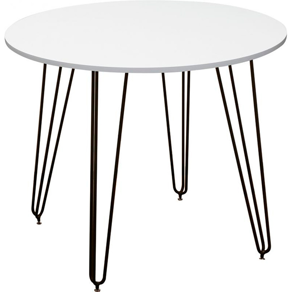 Стол обеденный Nowy Styl Aller black (18) 900x750 мм белый 