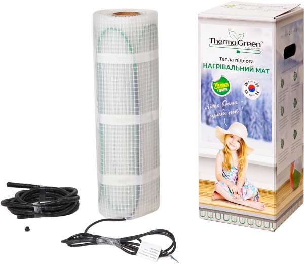 Нагрівальний мат Thermogreen двожильний TGMT 5 м2 750 Вт