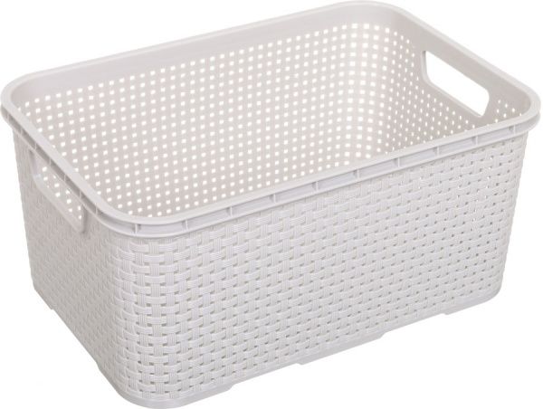 Комод пластиковий BranQ Rattan білий 642x240x295 мм