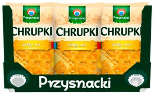 Снеки Przysnacki Упаковка кукурудзяних снеків зі смаком сиру 150 г (14 шт) 