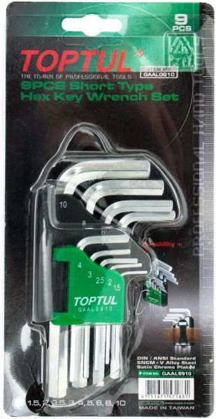 Набір ключів шестигранних Toptul GAAL0910