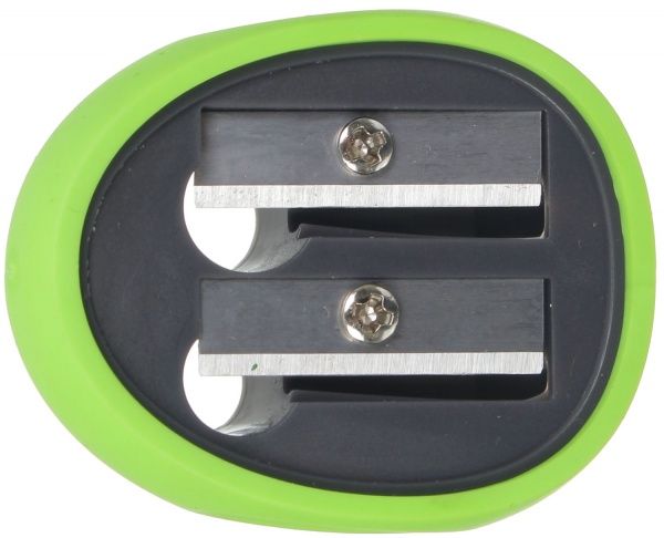 Точилка на 2 отверстия пластиковая салатовая Nota Bene