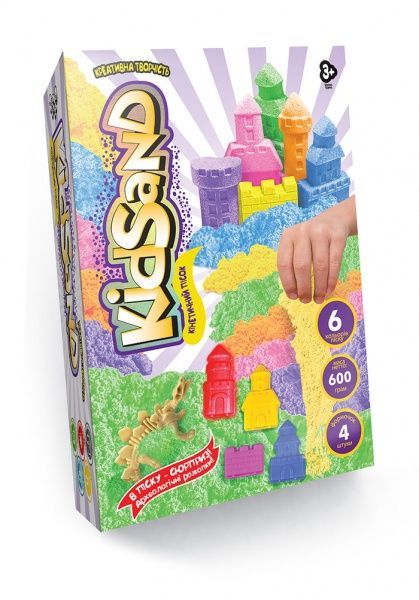 Кінетичний пісок Danko Toys KidSand 600 г укр. (6) в асортименті