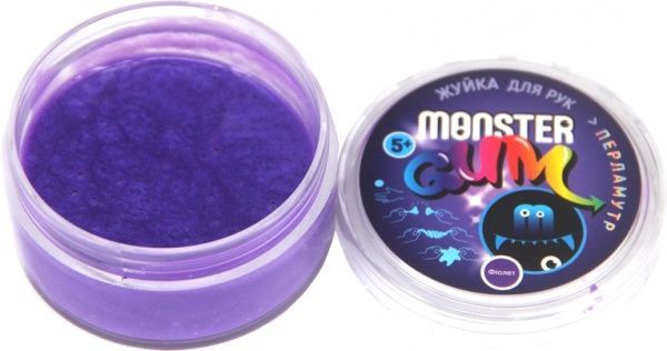 Слайм Monster Gum Жвачка для рук перламутровая 50 г в ассотименте
