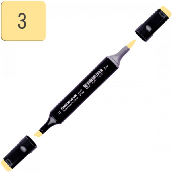 Маркер спиртовой FINECOLOUR EF102-3 желтый 