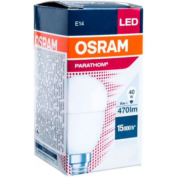 Лампа світлодіодна Osram 6 Вт E14 220 В 3000 К 4052899912014