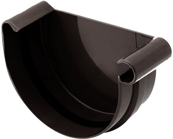 Заглушка ринви права Bryza 125 мм коричневий 