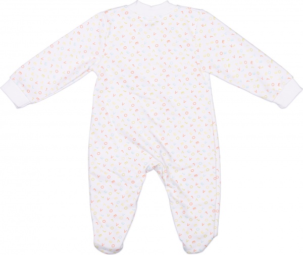 Комбинезон для девочки Minikin р.68 белый с принтом 