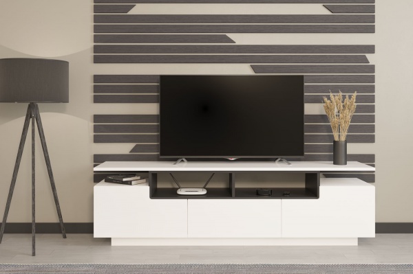 Тумба під ТВ тумба Мері німфея альба/чорний 