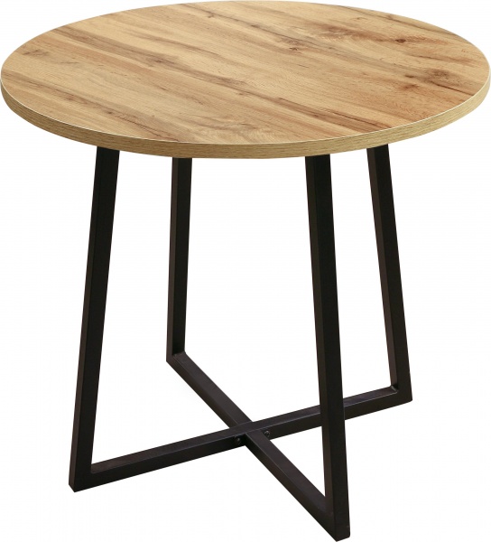 Стол круглый на металлической основе Stern Дуб Тахо 750х800 мм 