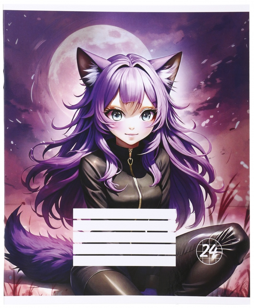 Тетрадь школьная Robot cat_25 24 листа в клеточку Nota Bene